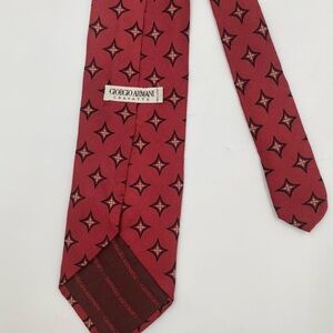 Giorgio Armani Burgundy Star Pattern Tie